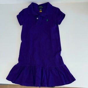 Polo by Ralph Lauren girls size 5 eggplant purple polo dress.